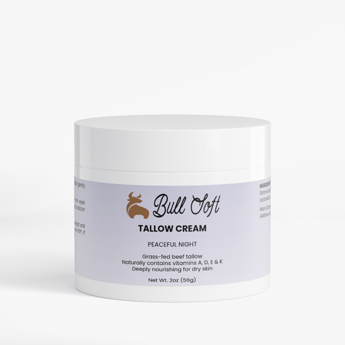 Nightwatch grass-fed beef tallow cream, Siberian fir and lavender, 2 oz jar closed