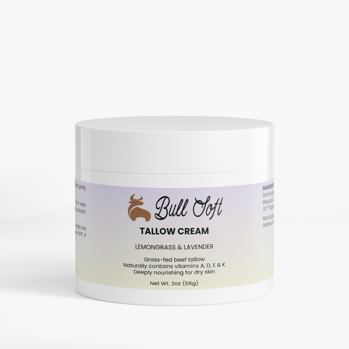 Daybreak grass-fed beef tallow cream with lemongrass and lavender, 2 oz jar